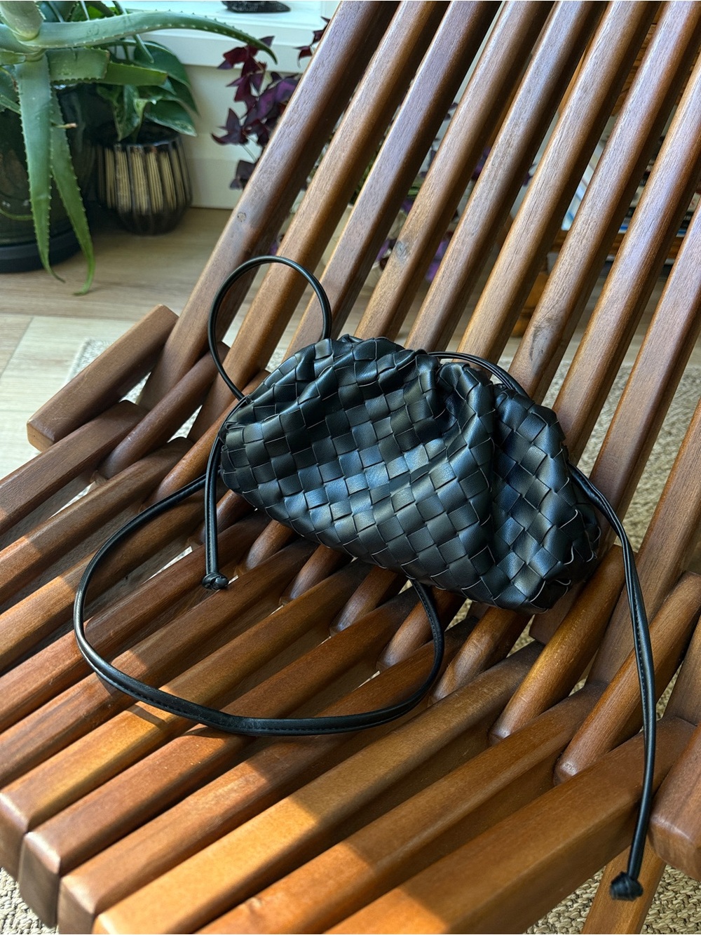 Call It Spring Black Woven Crossbody Bag